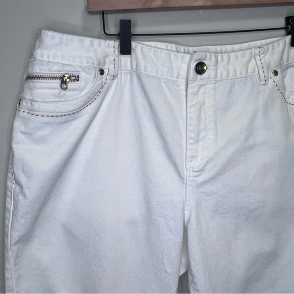 INC International Concepts White Capris Size 18 - Picture 7 of 10